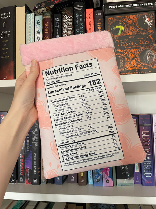 Enemies to Lovers Book Sleeve for Romance Readers - Bookish Spicy Romance Book Holder