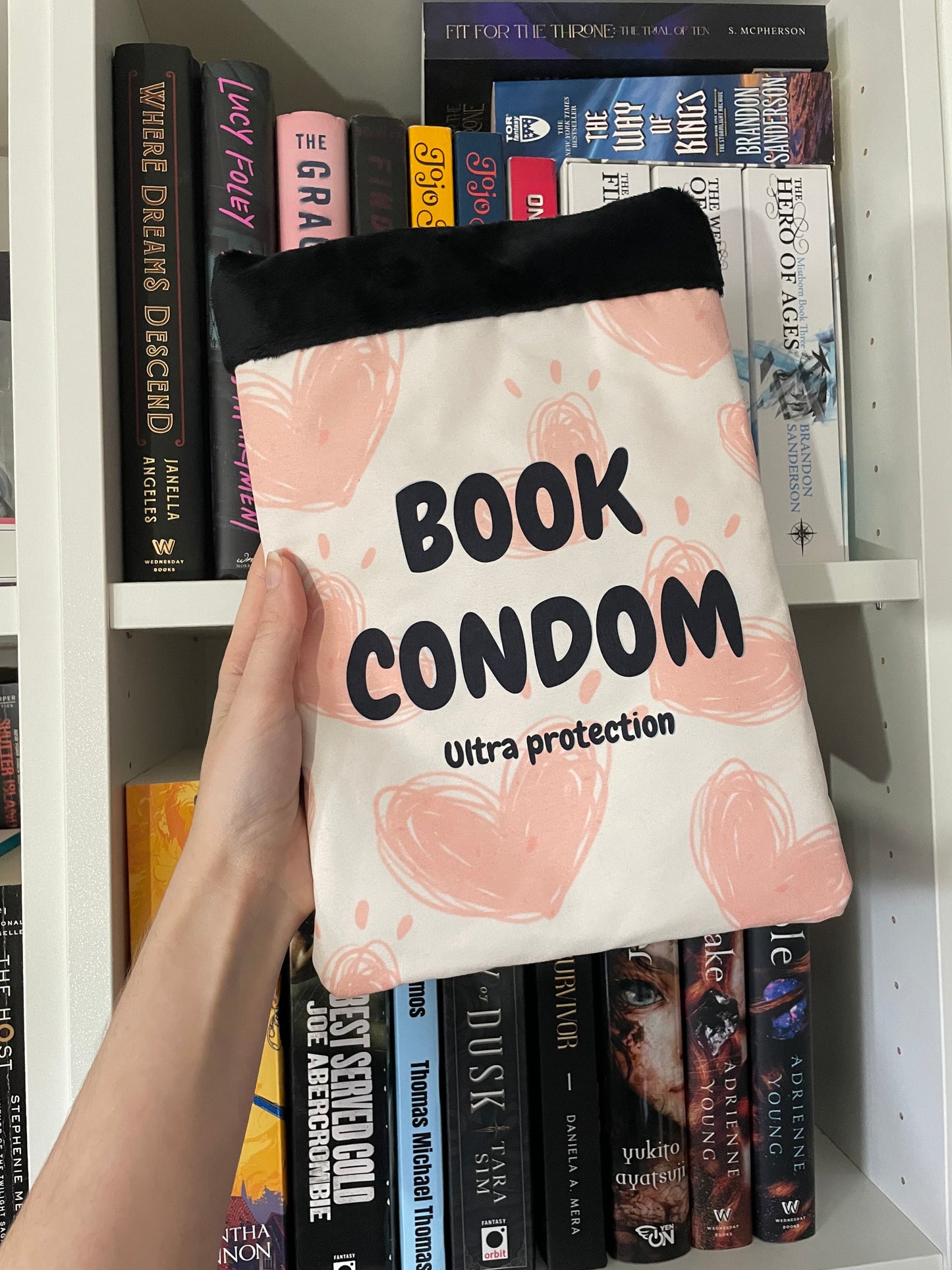 Book Condom Book Sleeve - Humorous Romance Lovers Book Holder